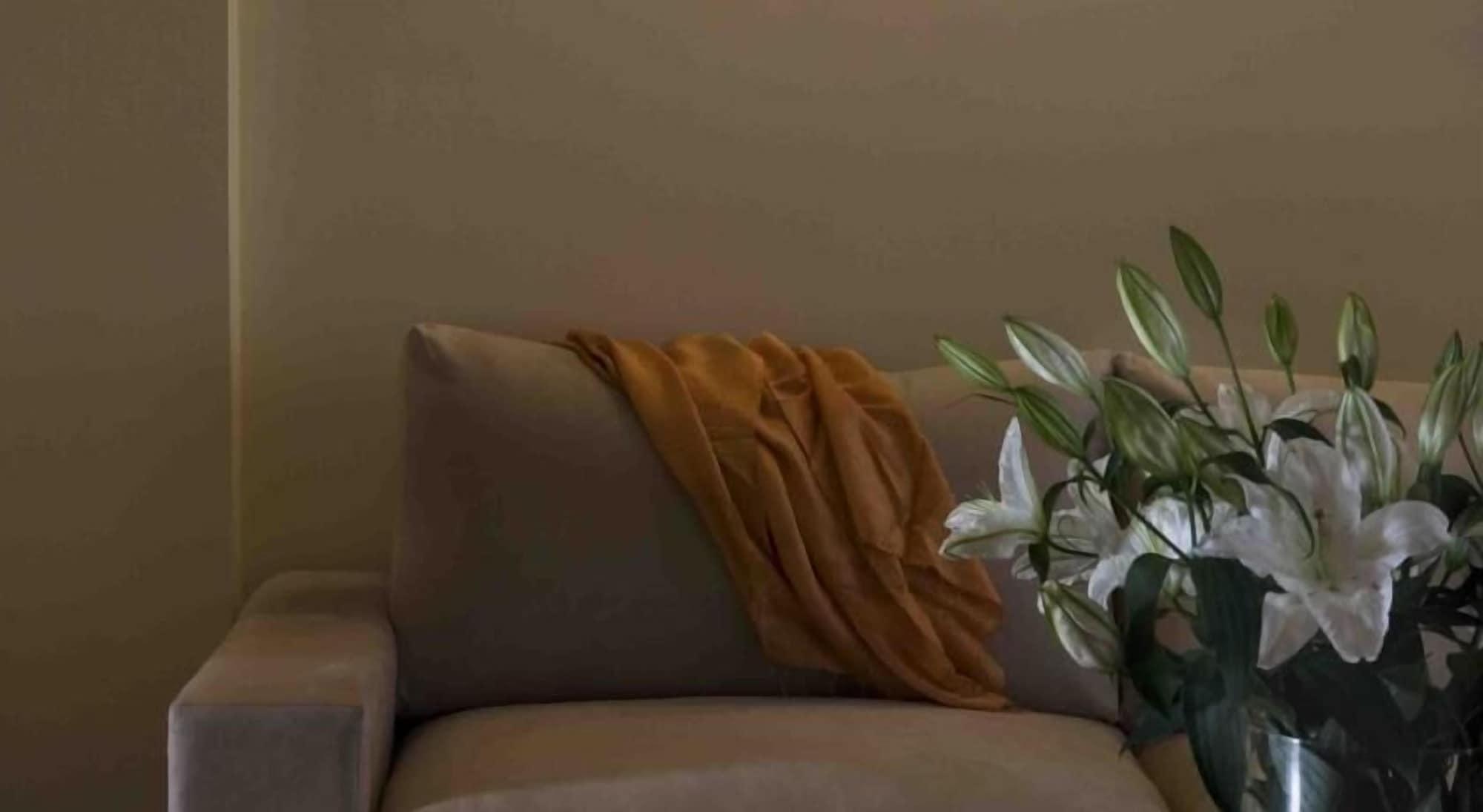 Valis Resort Hotel Волос Экстерьер фото A throw draped over a sofa